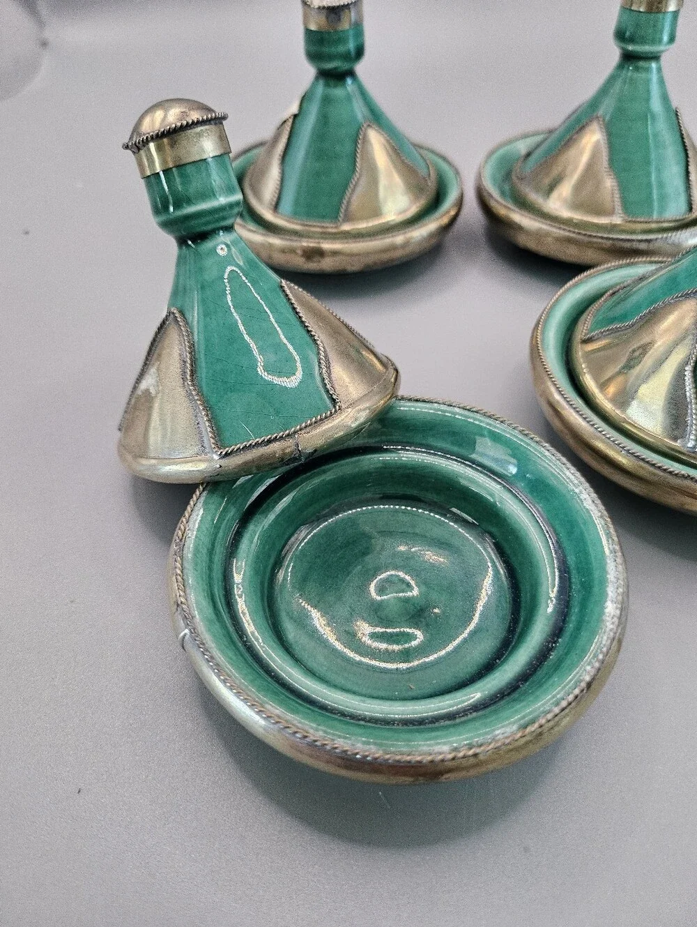 4 Piece Disney Epcot Mini Morocco Ceramic Tagine Pieces